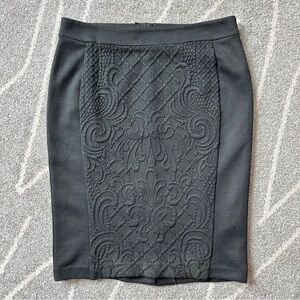 Mexx Black Textured Stretch Pencil Skirt